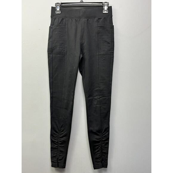 Soft Surroundings Black Leggings Pockets Womens Size XS Style #2CG28 Comfort - Picture 1 of 8